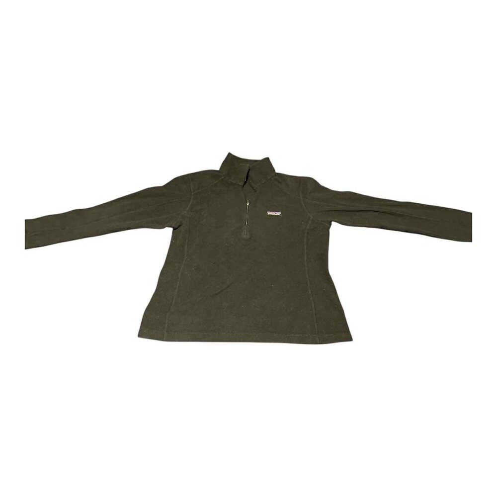 Patagonia‎ Sweater Womens Medium Black Half Zip Fleece Pullover Outdoors Hiking